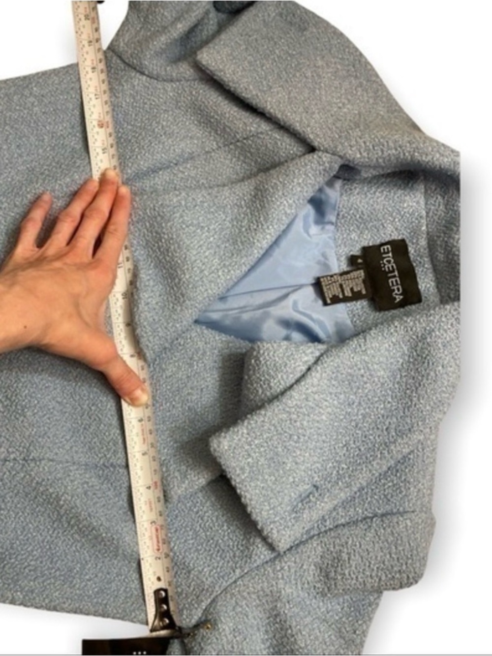 Etcetera Light Blue Tailored Wool-Blend Blazer - Picture 6 of 8
